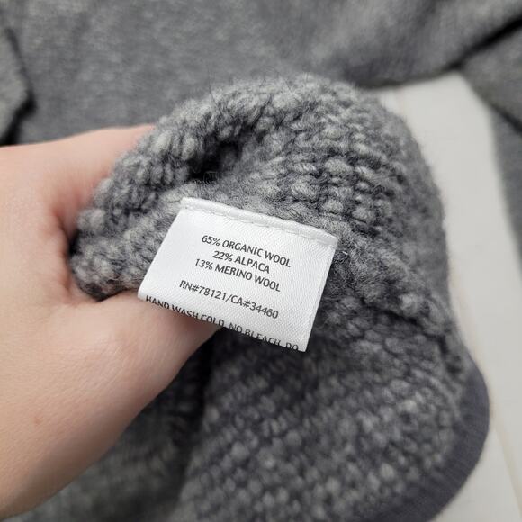 Eileen Fisher wool alpaca button front oversized cardigan sweater knit - Picture 7 of 8